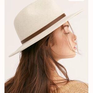 Free People Wythe Felt Wool French Vanilla Adjustable Hat One size OS